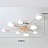 Светодиодная потолочная люстра с элементами из дерева TIDEN 4 плафона  Белый фото 14