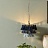 Подвесной настенный светильник с декором из текстильных кистей TASSEL WALL Синий фото 5