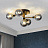 Потолочная люстра в стиле постмодерн со стеклянными плафонами NEXO 9 плафонов ДымчатыйХром фото 2