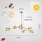 Lindsey Adelman Branching Bubble Chandelier 5 плафонов Прозрачный Золотой Вертикаль фото 10