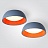 Минималистский светодиодный потолочный светильник PLICA 2 48 см  Оранжевый фото 2