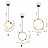 Подвесные светильники со стеклянными круглыми плафонами в кольцевом каркасе EXIST D фото 3