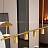 Реечный светильник с цилиндрическими плафонами и металлическим зонтиком с дополнительным источником света HETLEY 6 ламп золото фото 16