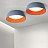 Минималистский светодиодный потолочный светильник PLICA 2 48 см  Оранжевый фото 4