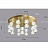 Серия потолочных светодиодных люстр с шарообразными рельефными плафонами на вертикальных стойках CARA A фото 4